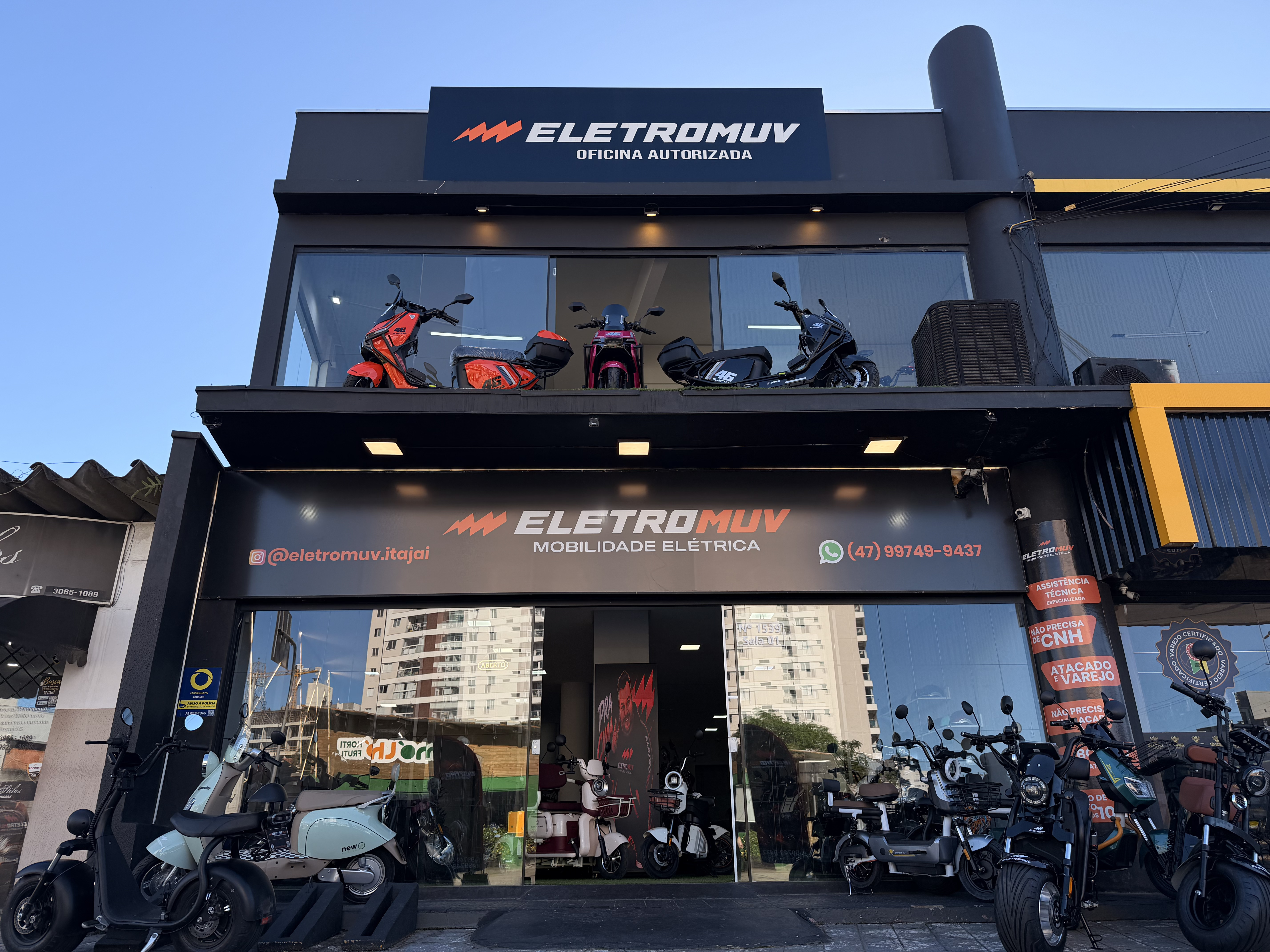 Fachada da Unidade Itajaí da Eletromuv