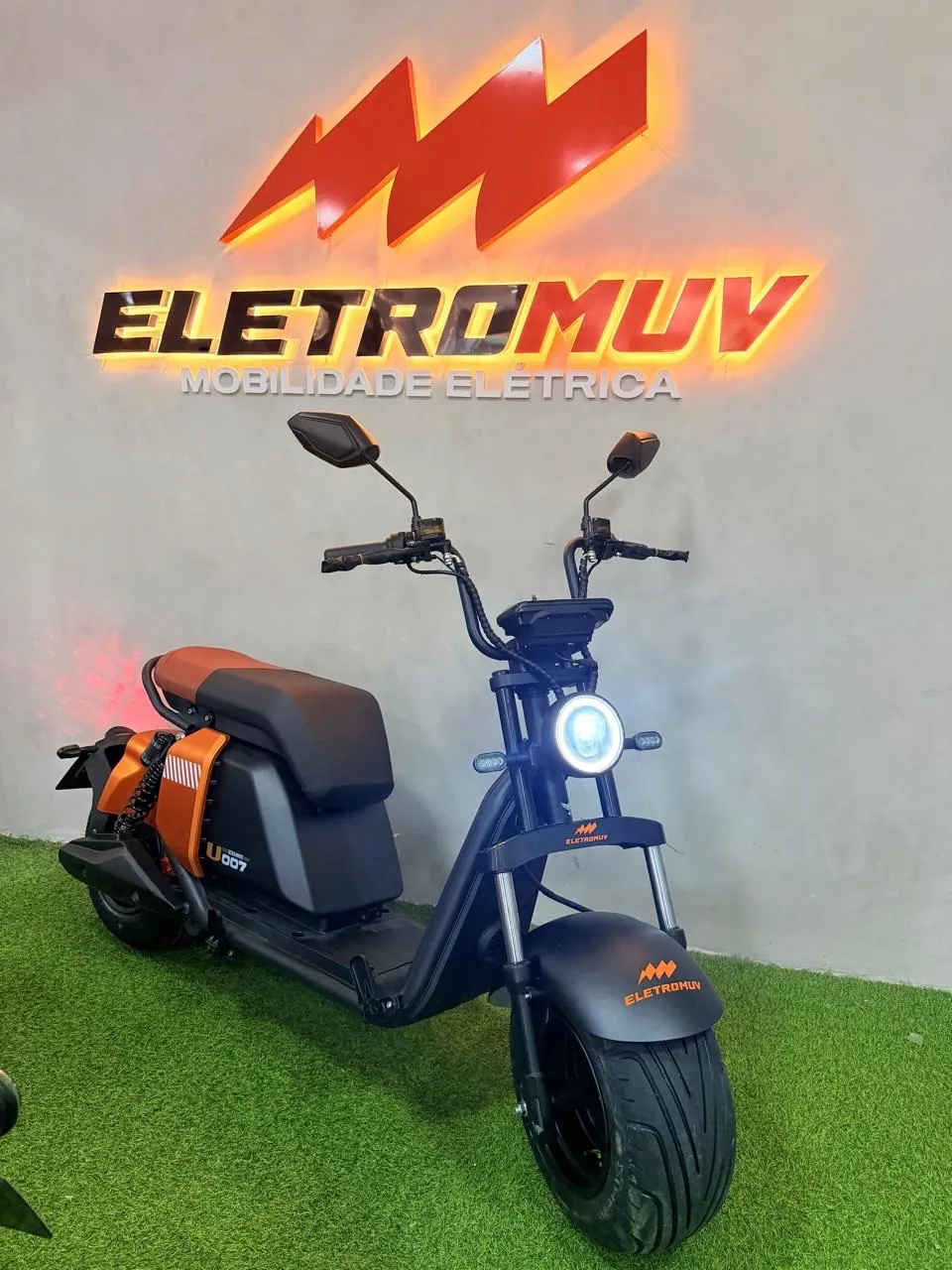 Scooter elétrica 007 1000W laranja e preta